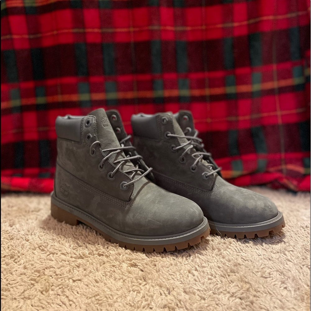 Youth Grey Timberlands